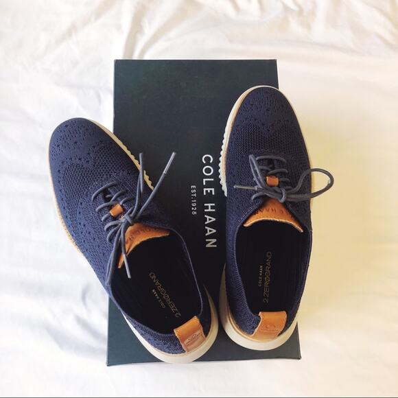 Cole Haan Other - Cole Haan 2.ZERØGRAND Men’s Blue & Gray Wingtip Oxford